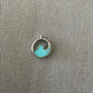 Pura Vida Silver and Turquoise Wave Pendant
